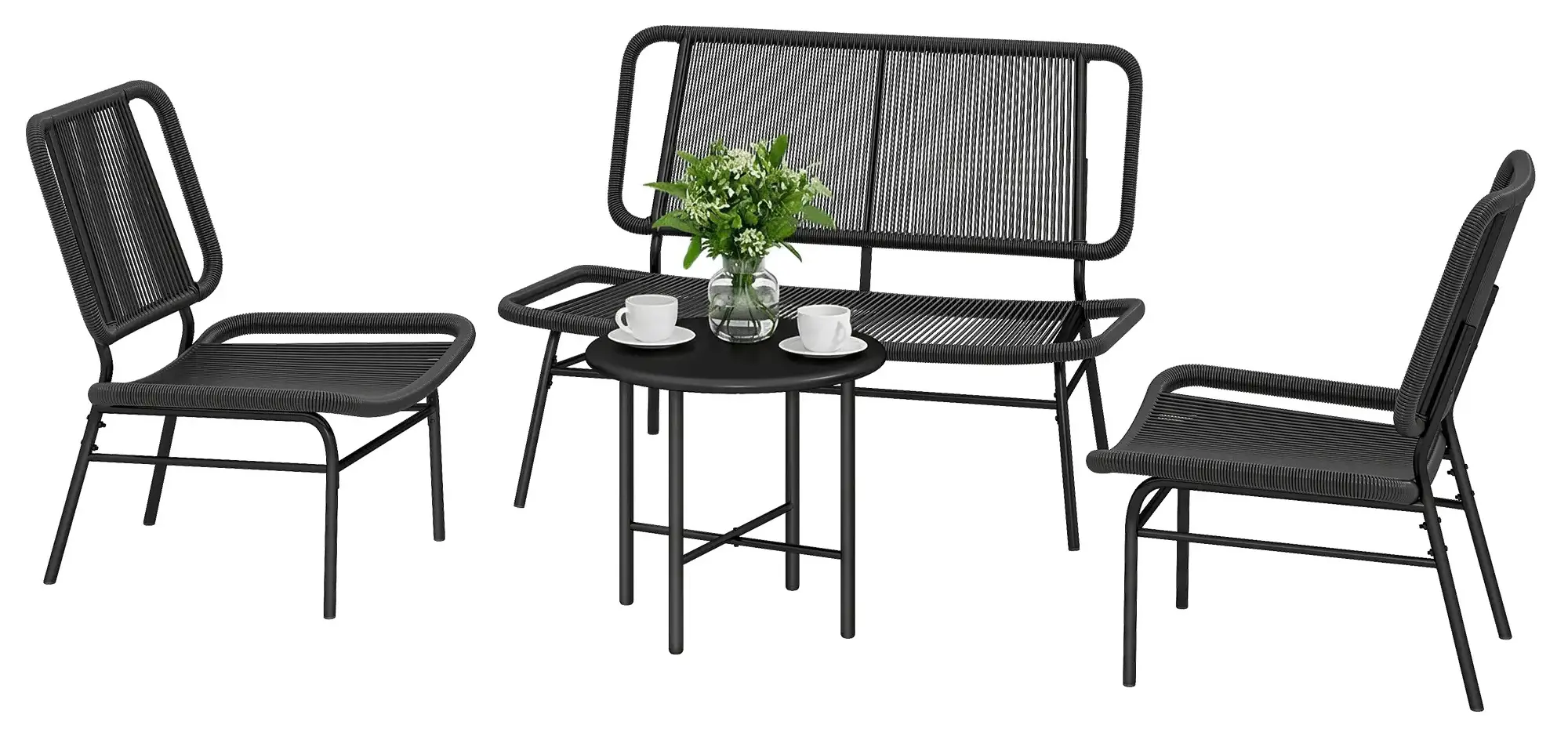 Set mobilier de gradina Outsunny 860-430V00BK (Black) - 2