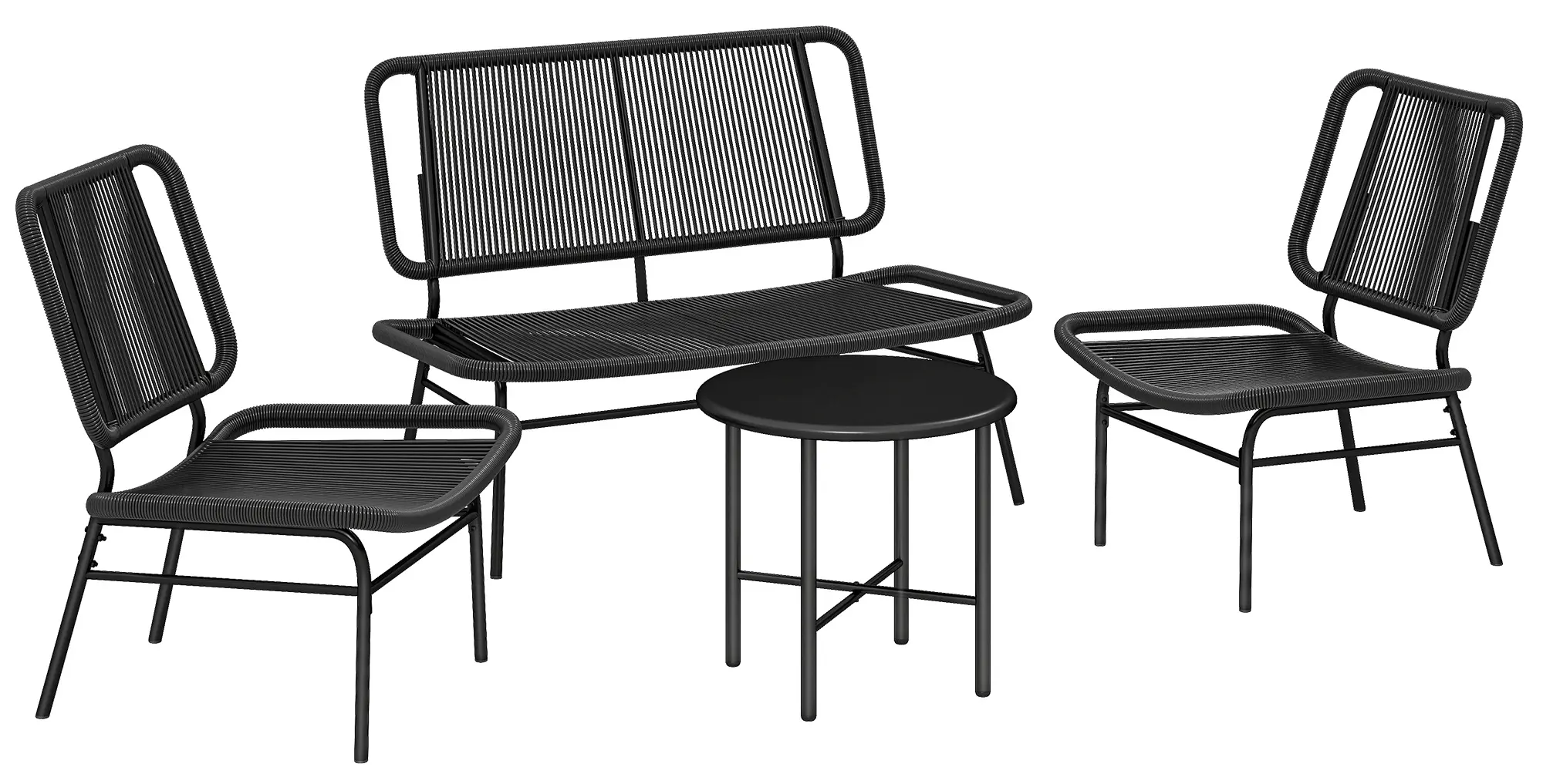 Set mobilier de gradina Outsunny 860-430V00BK (Black) - 3