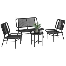 Set mobilier de gradina Outsunny 860-430V00BK (Black)