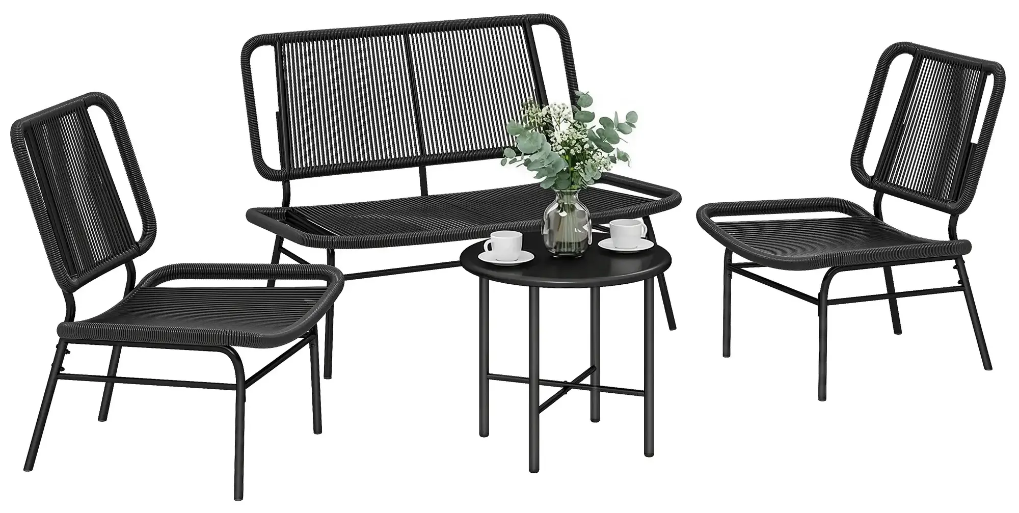 Set mobilier de gradina Outsunny 860-430V00BK (Black)