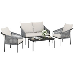 Комплект садовой мебели Outsunny 860-433V00KK (Khaki/Grey)