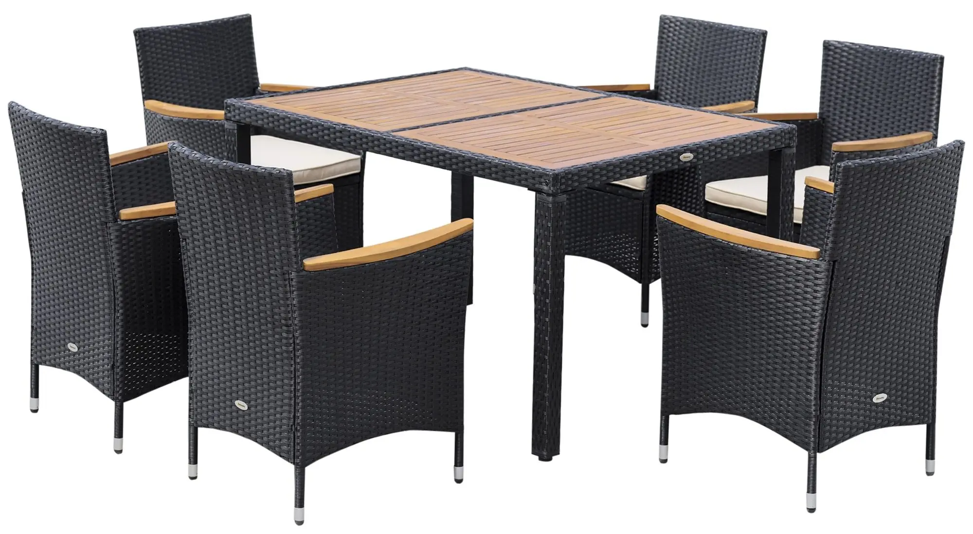 Set mobilier de gradina Outsunny 861-051BK (Black/Beige)