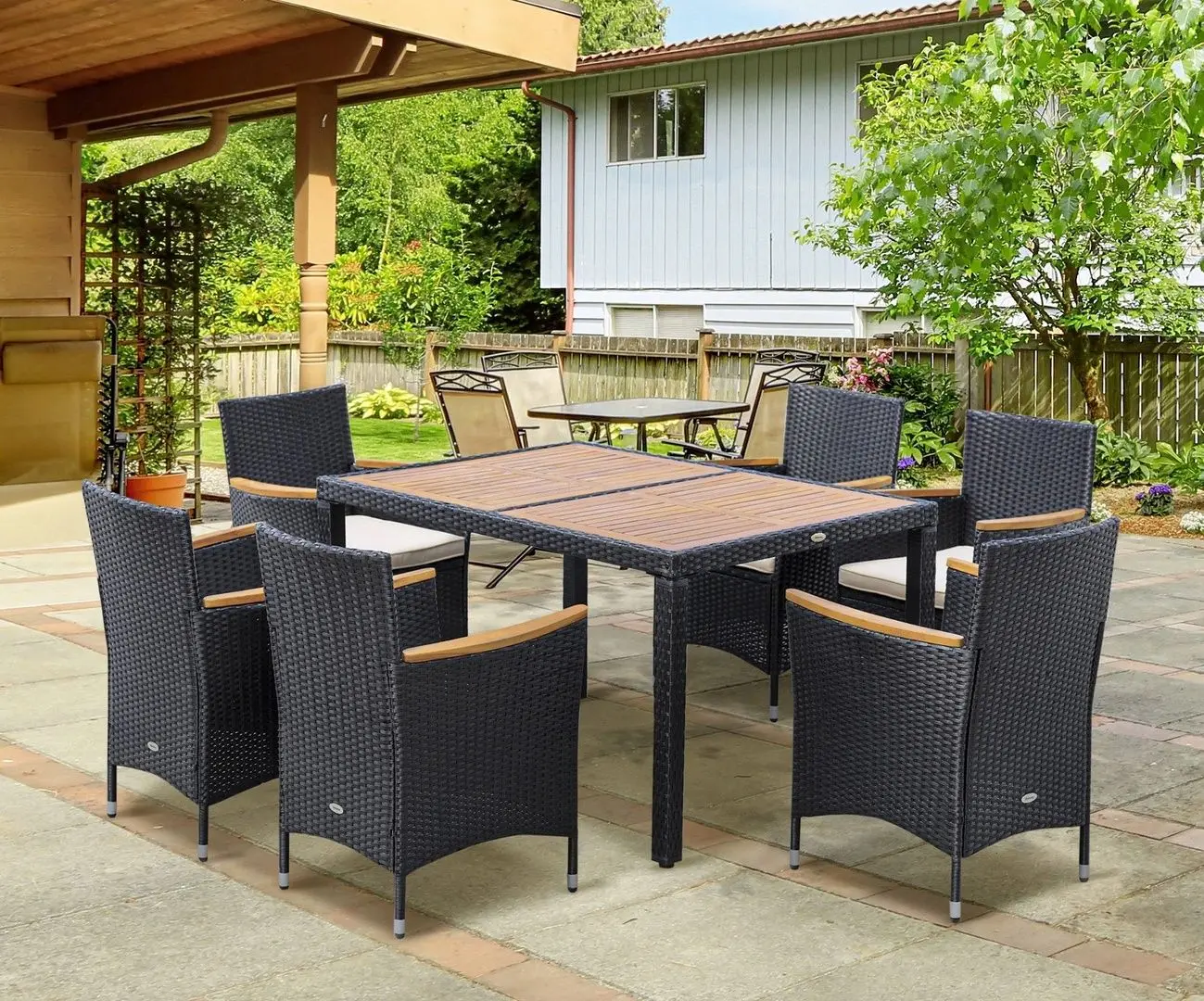 Set mobilier de gradina Outsunny 861-051BK (Black/Beige)