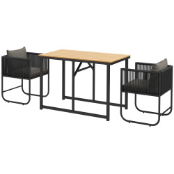 Комплект садовой мебели Outsunny 861-082V00BK (Black/Natural) Thumb