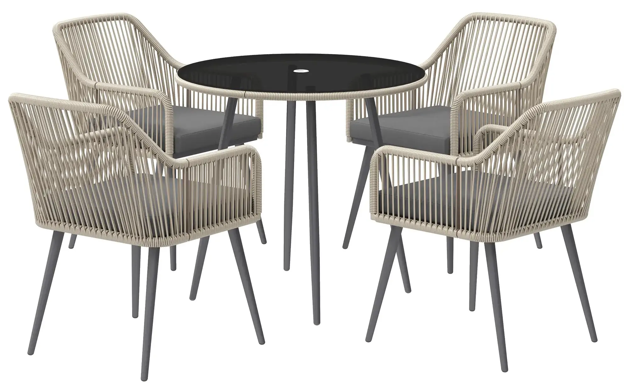 Комплект садовой мебели Outsunny 861-100V00LR (Light Brown/Grey) - 2