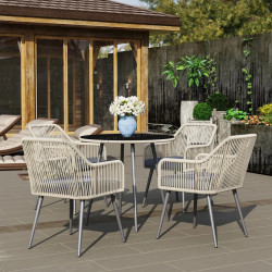 Set mobilier de gradina Outsunny 861-100V00LR (Light Brown/Grey)