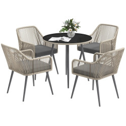 Комплект садовой мебели Outsunny 861-100V00LR (Light Brown/Grey) Thumb