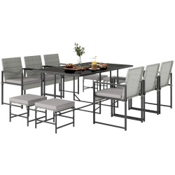 Комплект садовой мебели Outsunny 861-122V00LG (Grey/Black) Thumb