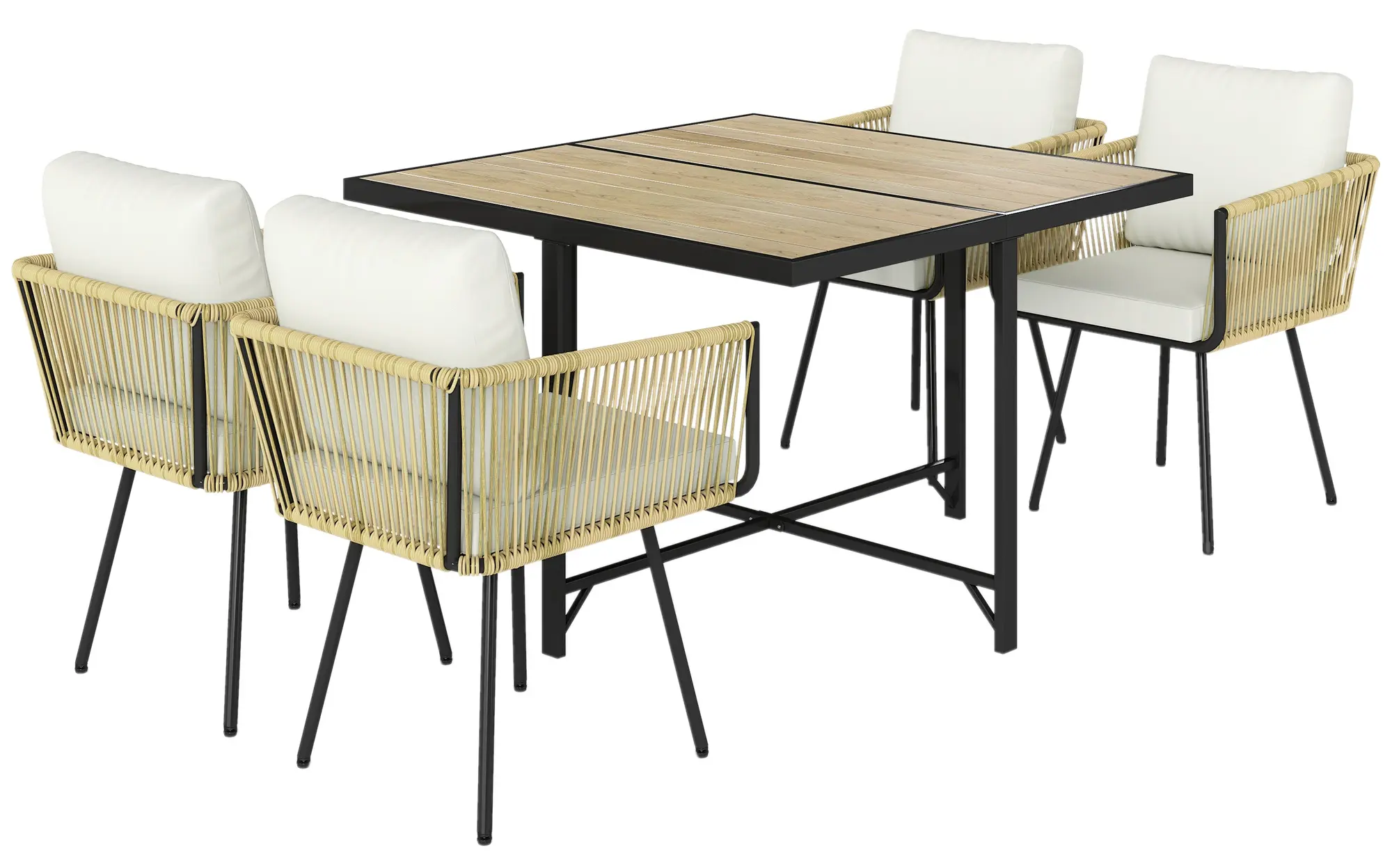 Set mobilier de gradina Outsunny 861-131V00BG (Natural/Beige) - 3