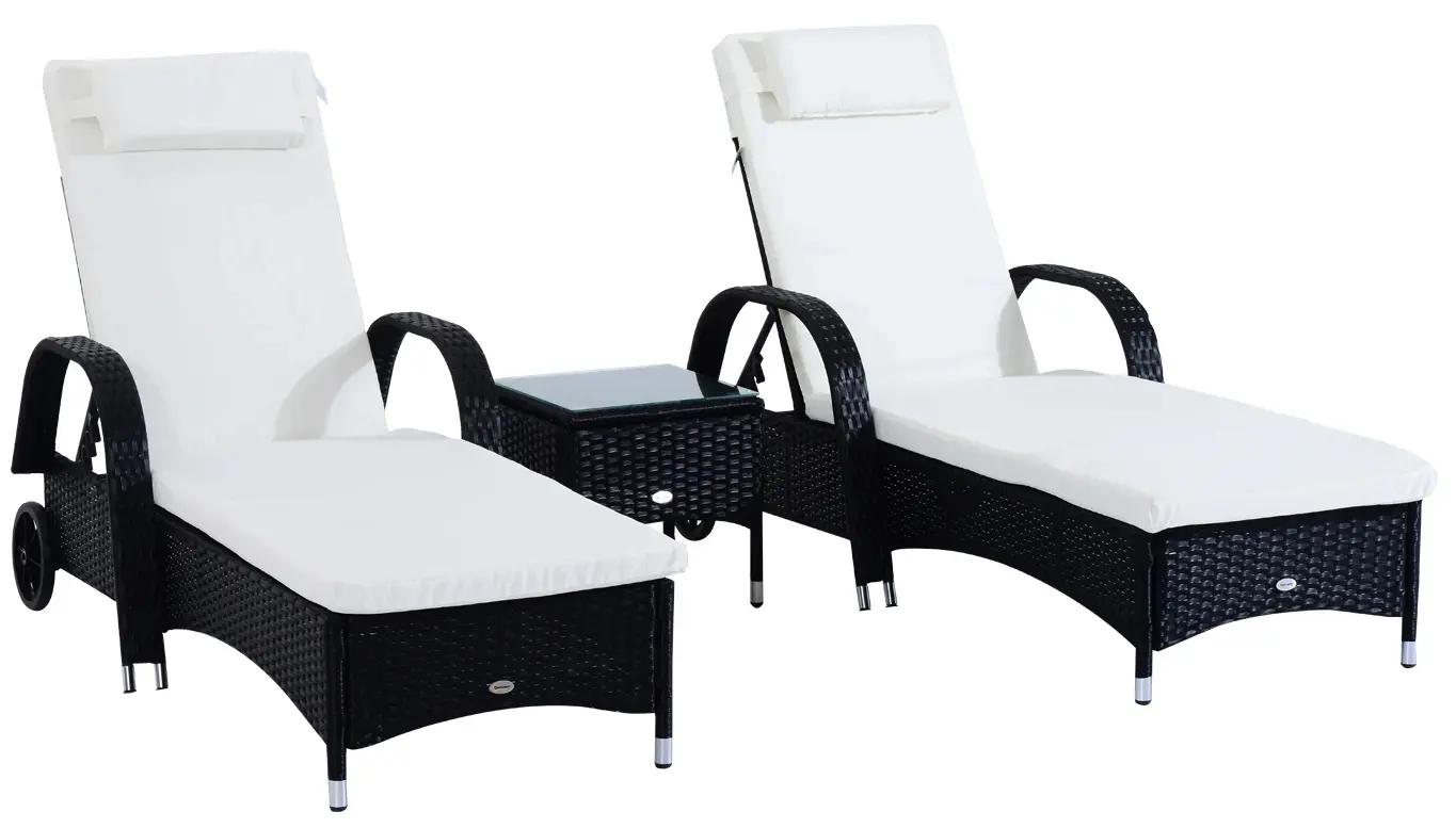 Комплект садовой мебели Outsunny 862-011BK (Black/Cream) - 2