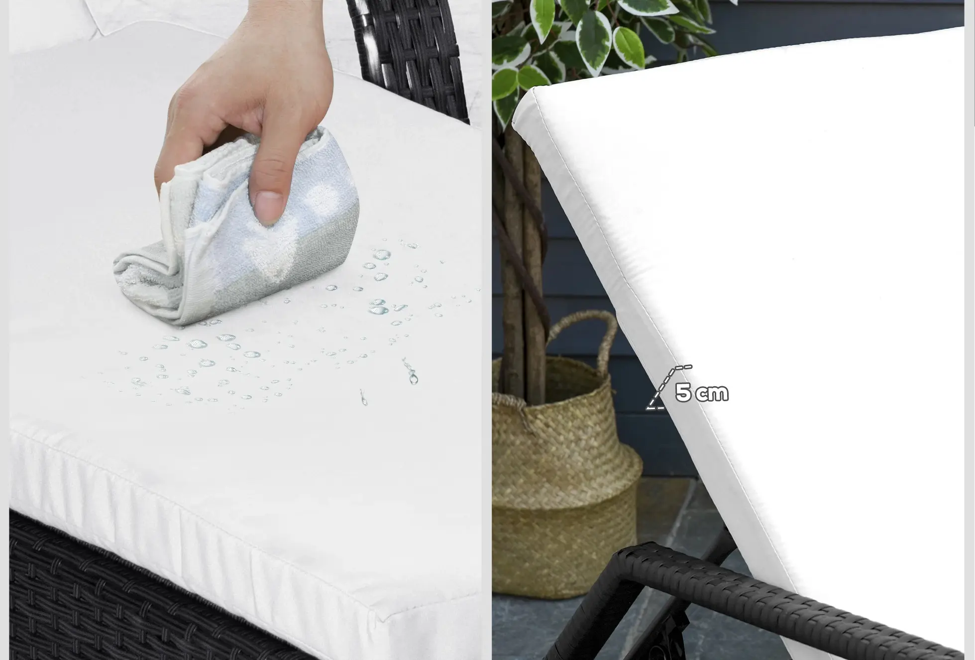 Комплект садовой мебели Outsunny 862-011BK (Black/Cream) - 7