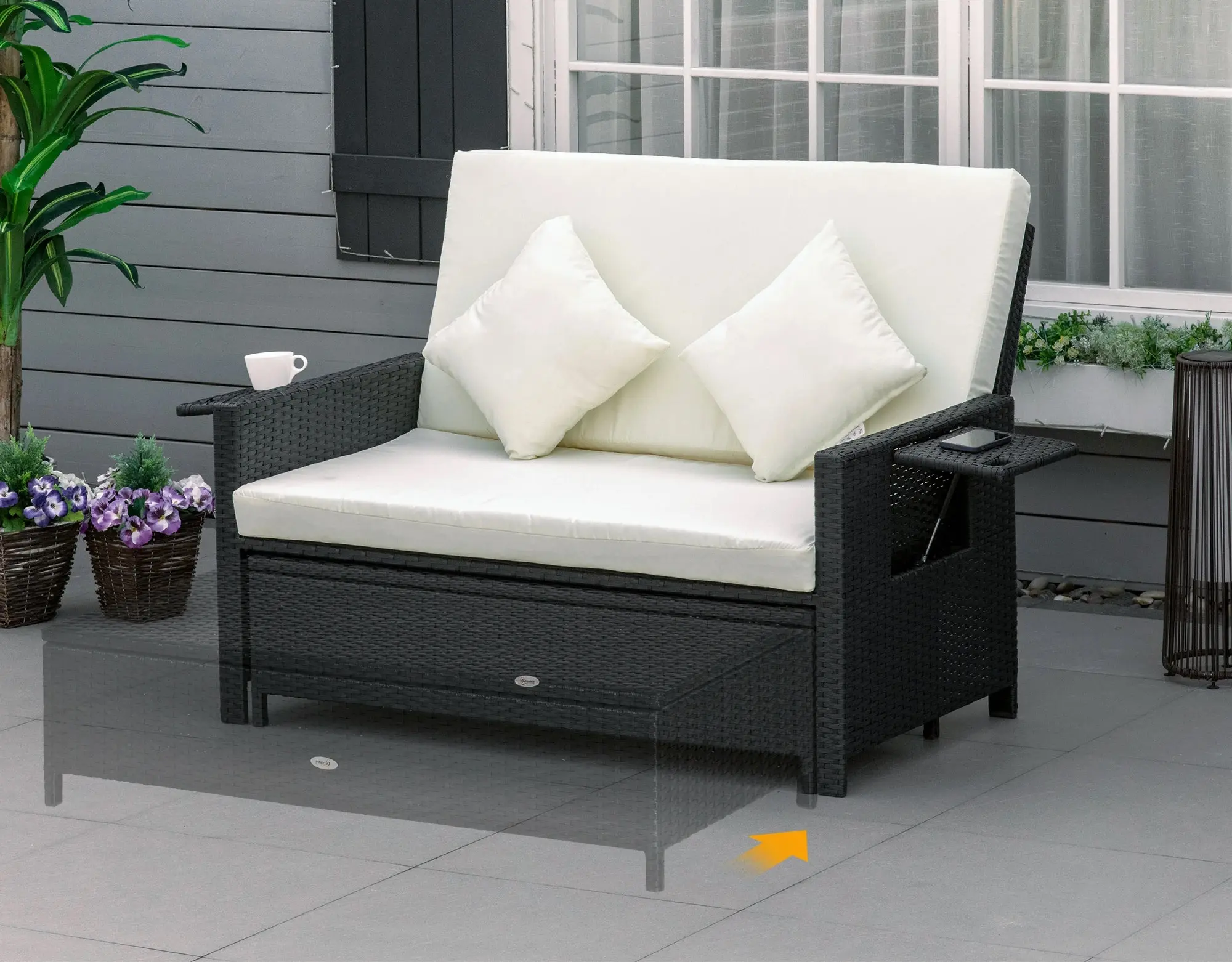 Set mobilier de gradina Outsunny 862-012 (Brown/Cream White)