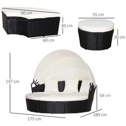 Set mobilier de gradina Outsunny 862-021BK (Black/Beige) Thumb