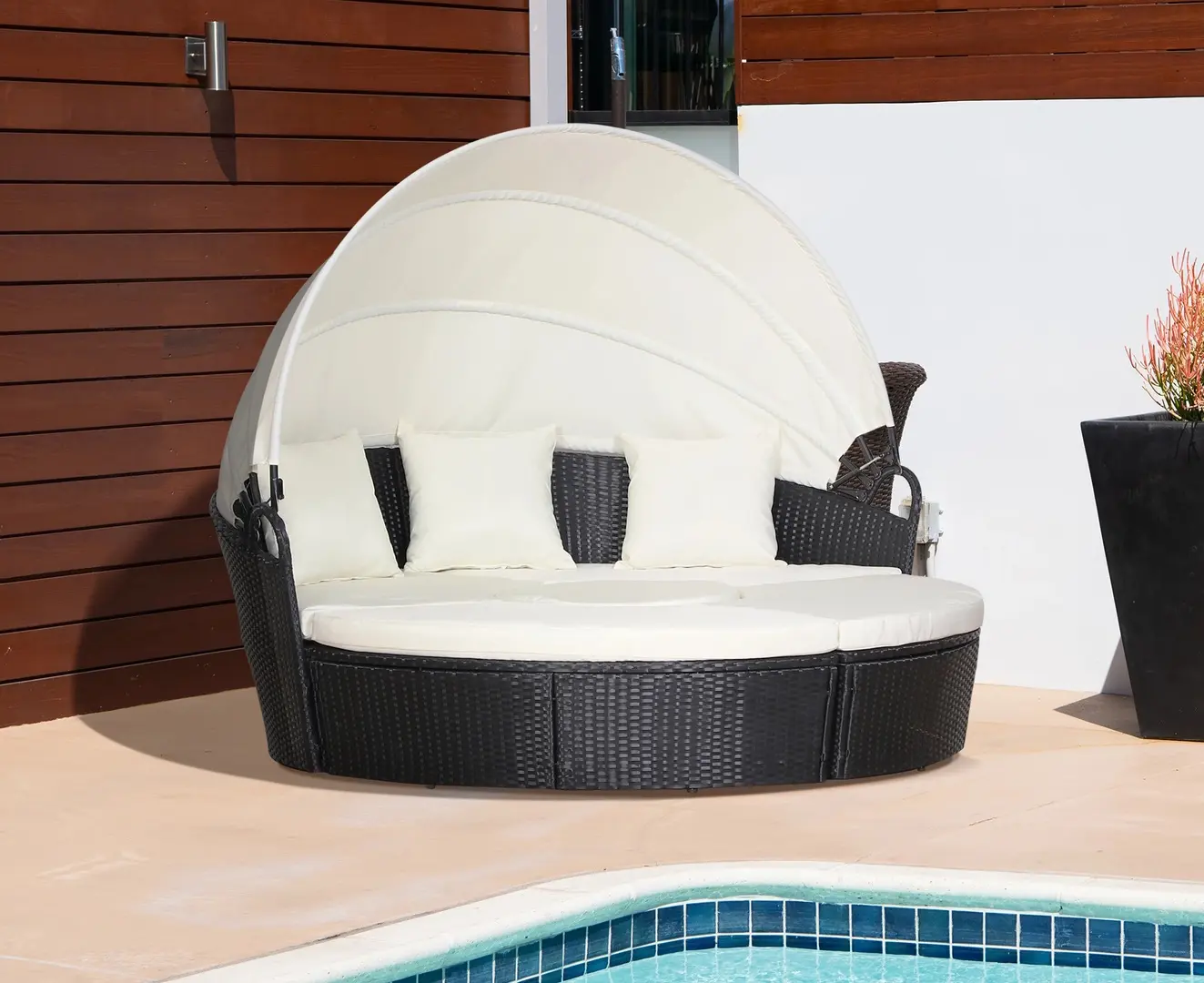 Set mobilier de gradina Outsunny 862-021BK (Black/Beige)