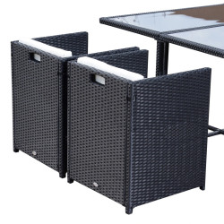 Комплект садовой мебели Outsunny 863-008 (Black) Thumb