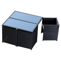 Комплект садовой мебели Outsunny 863-008 (Black) Thumb