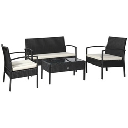 Set mobilier de gradina Outsunny 863-024 (Black/Cream) Thumb
