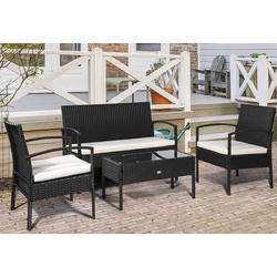 Set mobilier de gradina Outsunny 863-024 (Black/Cream)