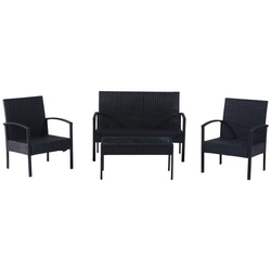 Set mobilier de gradina Outsunny 863-024 (Black/Cream) Thumb