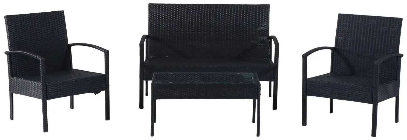 Set mobilier de gradina Outsunny 863-024 (Black/Cream)