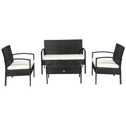 Set mobilier de gradina Outsunny 863-024 (Black/Cream) Thumb