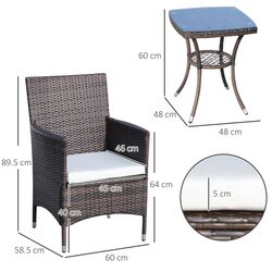 Set mobilier de gradina Outsunny 863-027BN (Brown) Thumb