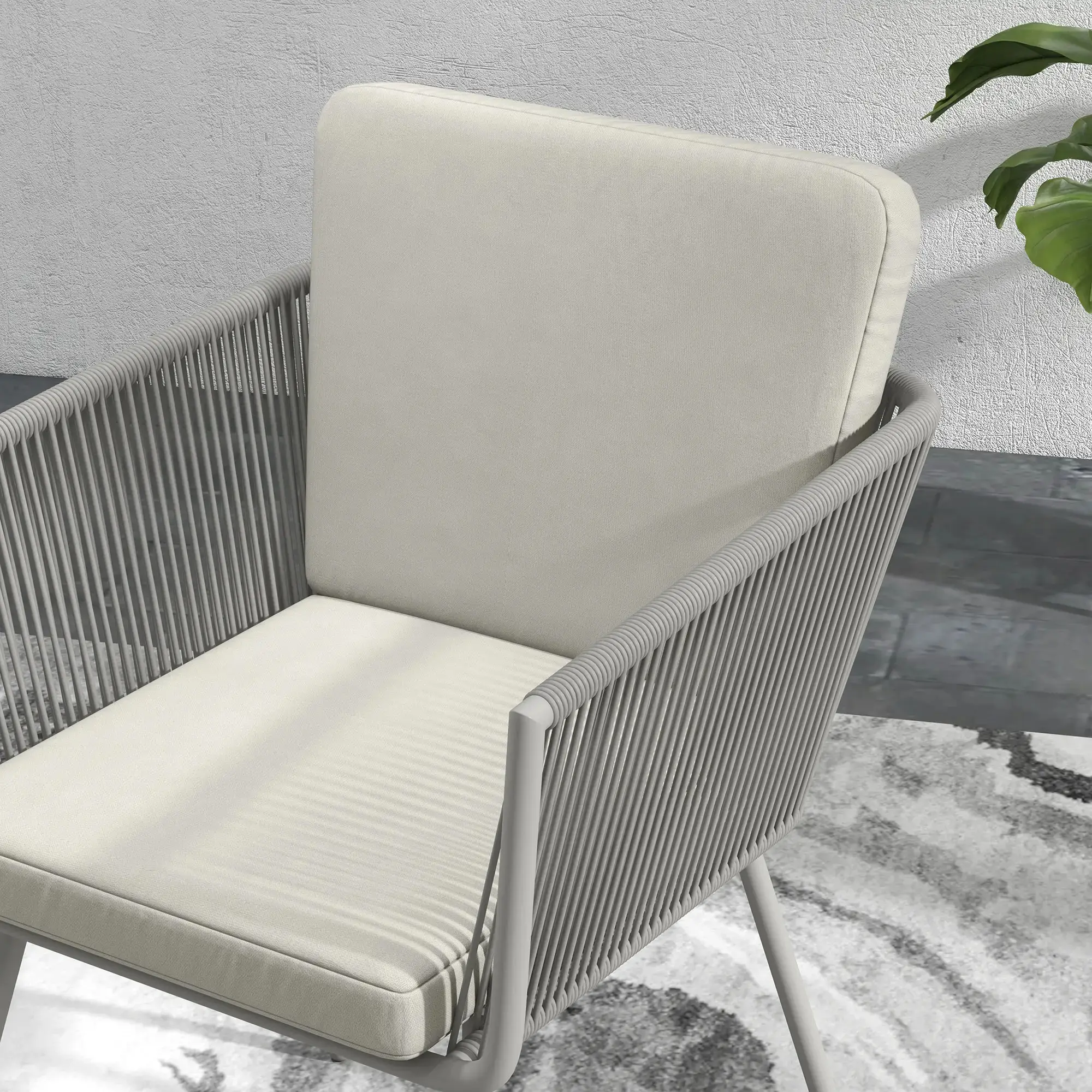 Set mobilier de gradina Outsunny 863-066V00LG (Light Grey) - 6