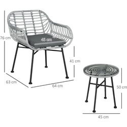 Комплект садовой мебели Outsunny 863-085 (Grey) Thumb