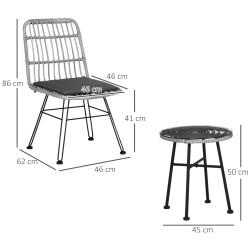 Set mobilier de gradina Outsunny 863-087GY (Grey) Thumb