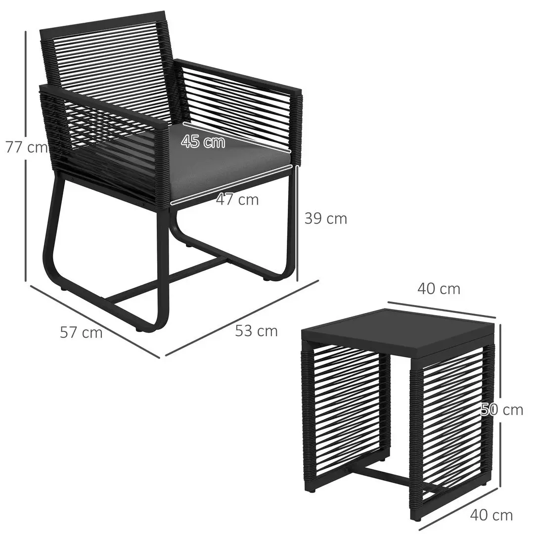 Set mobilier de gradina Outsunny 863-140V00BK (Black)