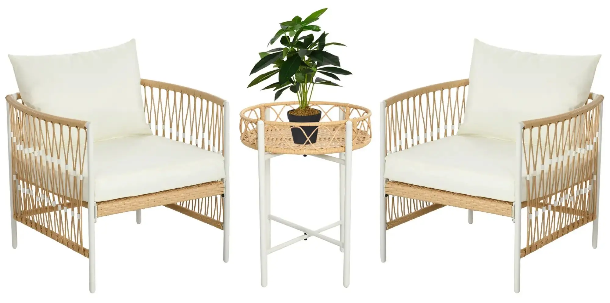 Комплект садовой мебели Outsunny 863-146V00YL (Yellow/White)