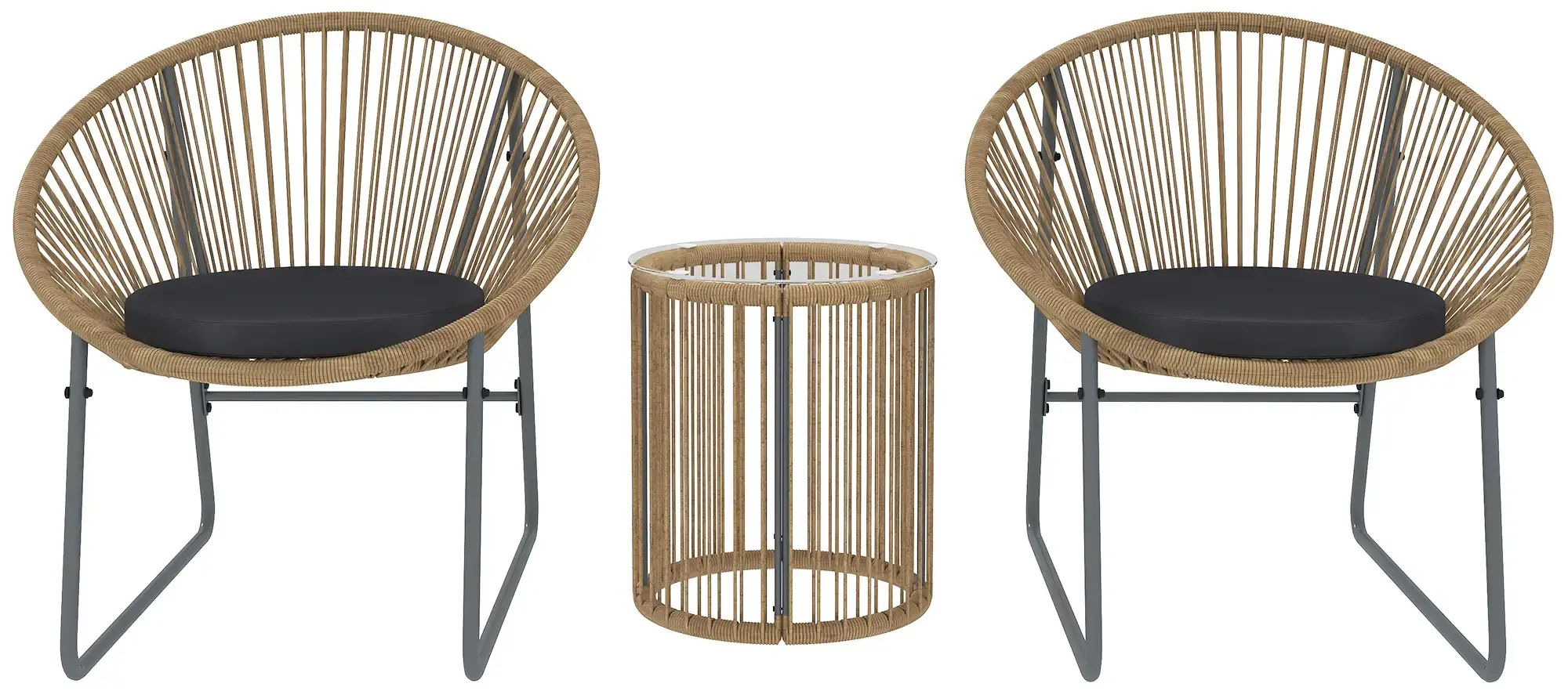 Комплект садовой мебели Outsunny 863-173V00ND (Natural/Grey) - 2