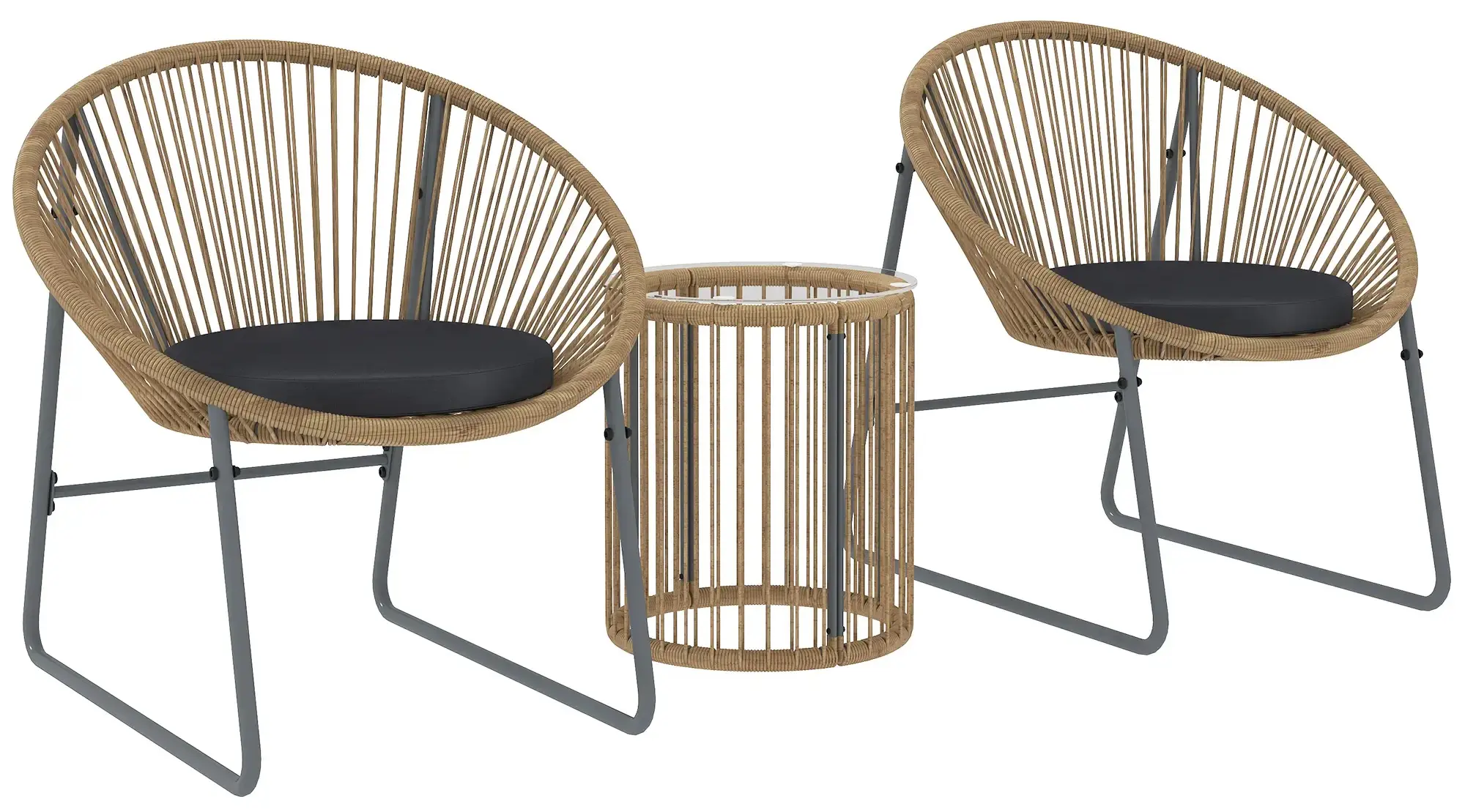 Комплект садовой мебели Outsunny 863-173V00ND (Natural/Grey) - 3