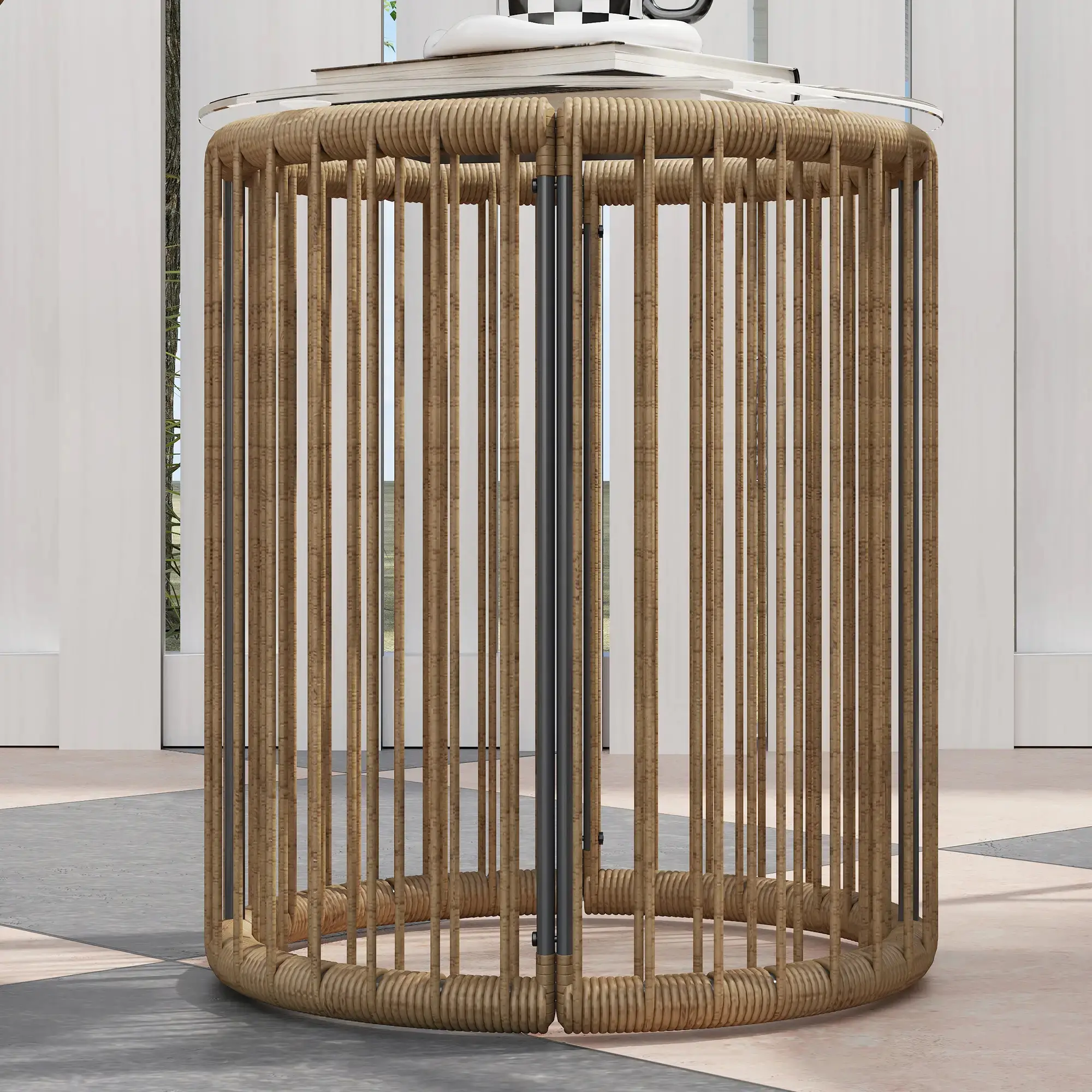 Комплект садовой мебели Outsunny 863-173V00ND (Natural/Grey) - 5