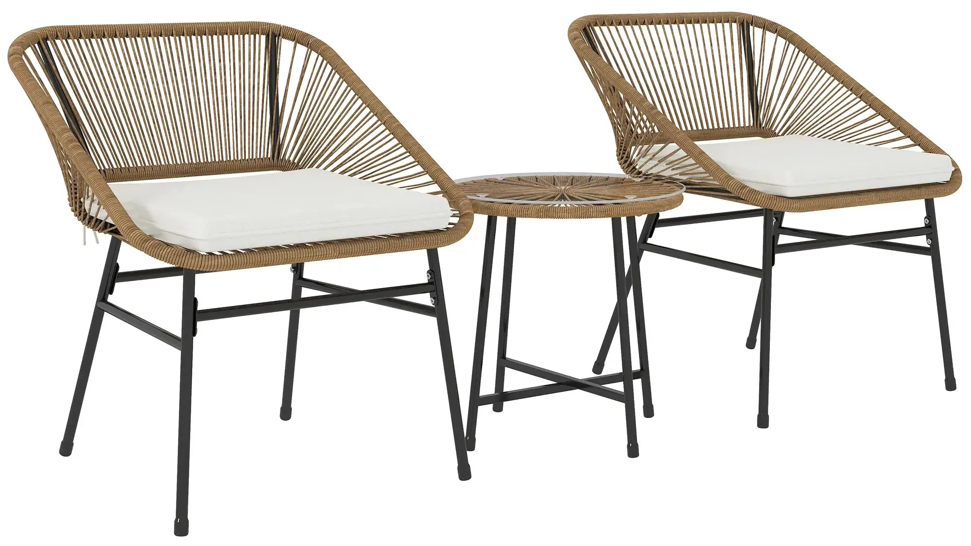 Set mobilier de gradina Outsunny 863-174V00ND (Natural/Black) - 3
