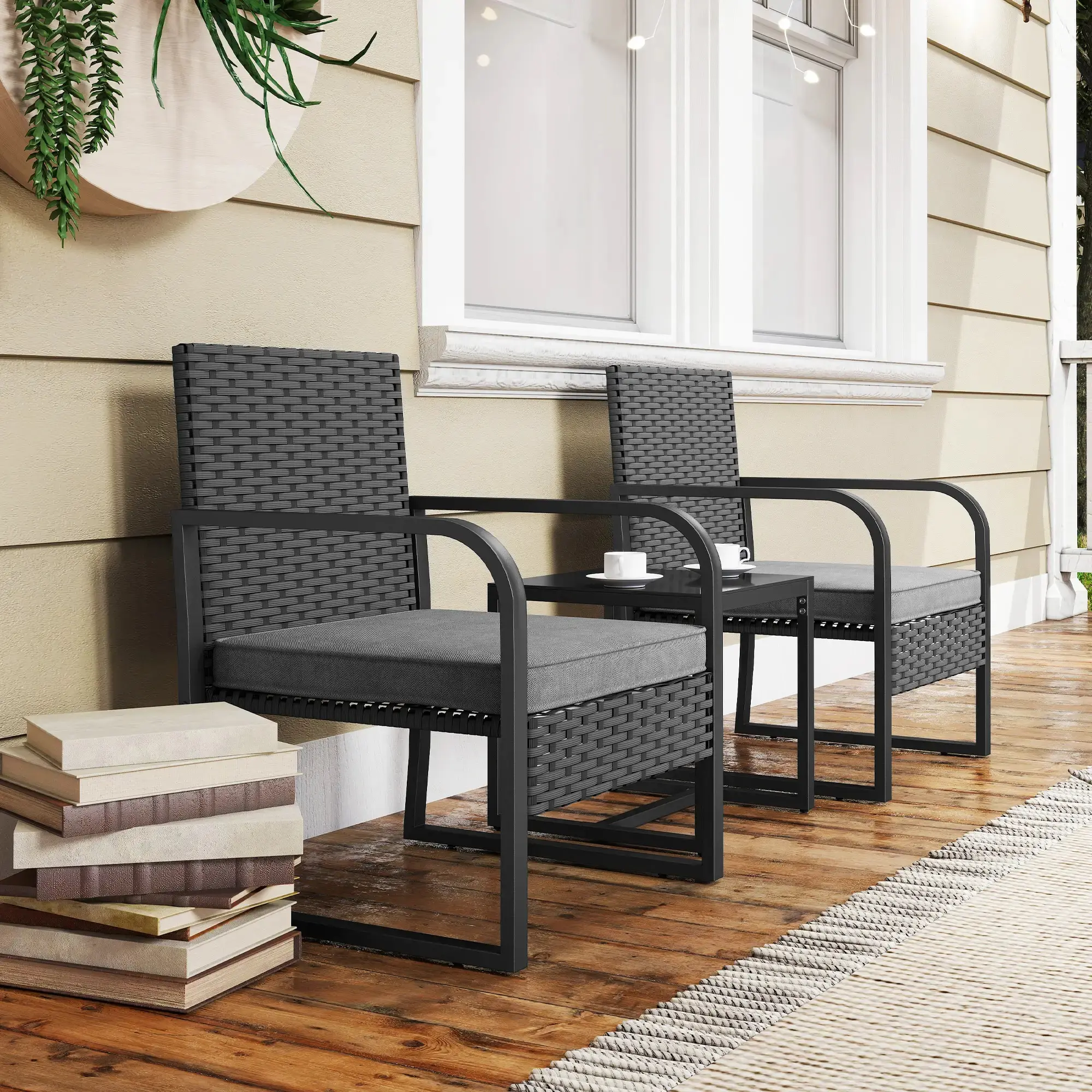 Set mobilier de gradina Outsunny 863-203V00CG (Dark Grey) - 5