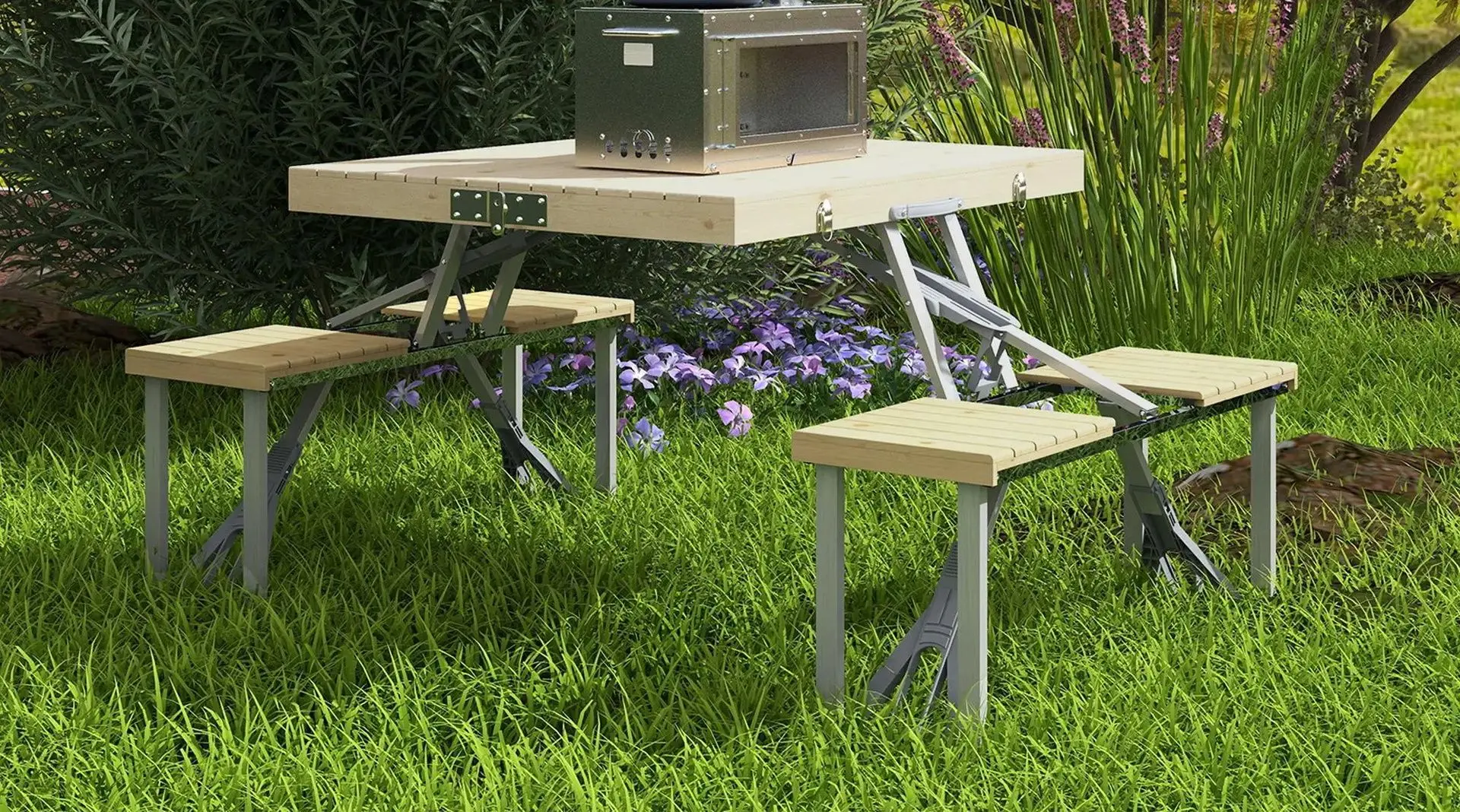 Set mobilier de gradina Outsunny A20-339V00ND (Natural) - 5