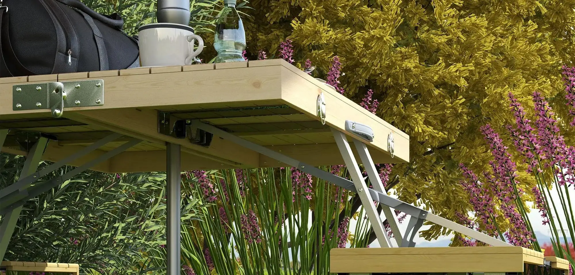 Set mobilier de gradina Outsunny A20-339V00ND (Natural) - 6