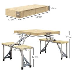 Set mobilier de gradina Outsunny A20-339V00ND (Natural) Thumb