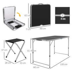 Комплект садовой мебели Outsunny A20-416V00BK (Black/Silver) Thumb