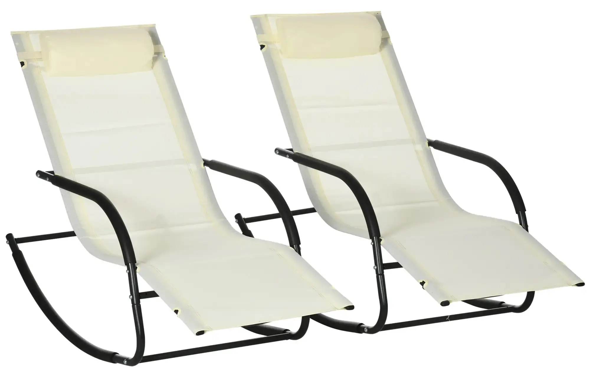 Комплект садовых кресел-качалок Outsunny 84G-084V00BG (Beige) - 2