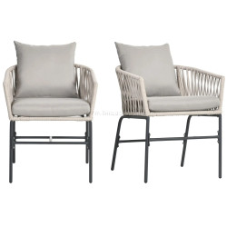 Set fotolii de gradina Outsunny 84G-344V00GY (Grey)