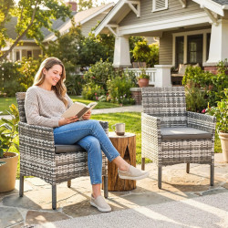 Set fotolii de gradina Outsunny 860-425V00GY (Grey) Thumb