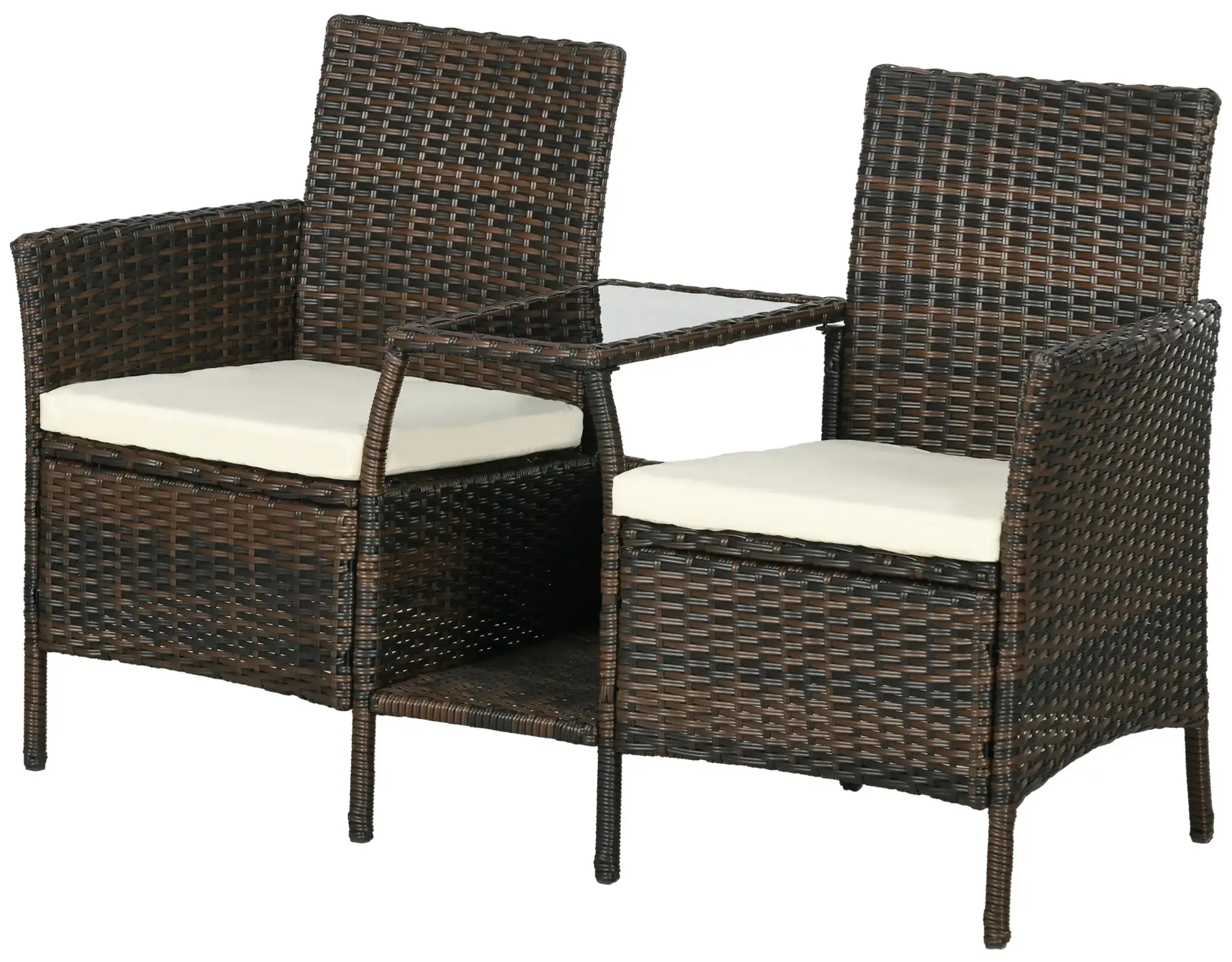 Комплект садовых кресел Outsunny 867-180V00MB (Brown) - 2