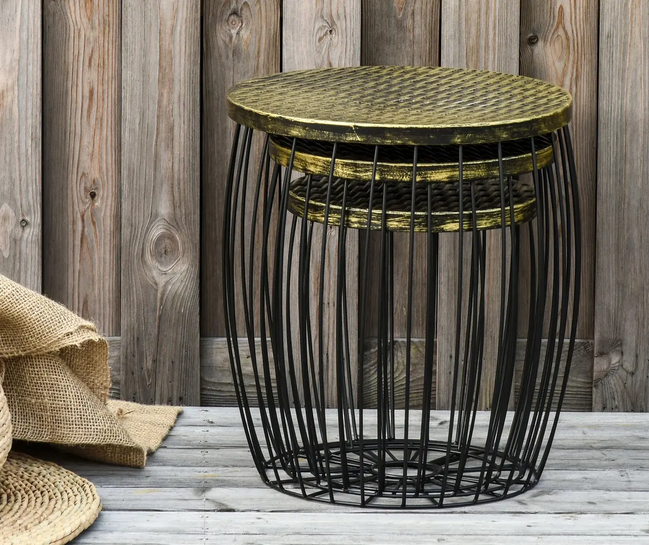 Set masute de gradina Outsunny 84B-488 (Black/Bronze)
