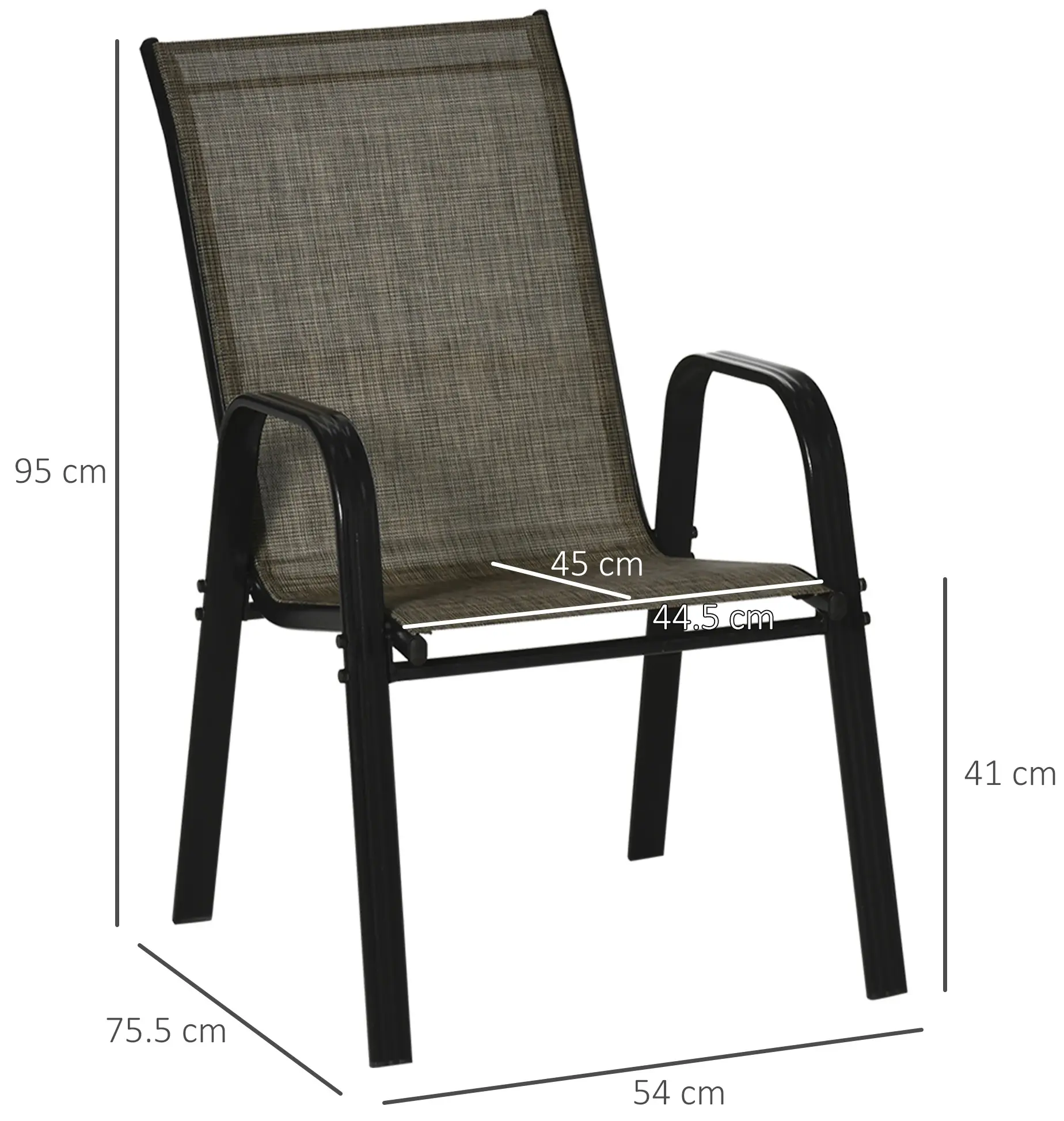 Set scaune de gradina Outsunny 84B-925 (Brown) - 4