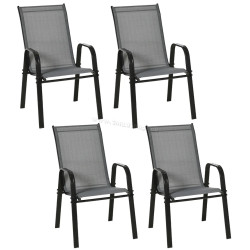 Set scaune de gradina Outsunny 84B-925CG (Grey/Black)