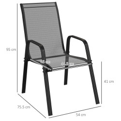Set scaune de gradina Outsunny 84B-925V00BK (Black) Thumb