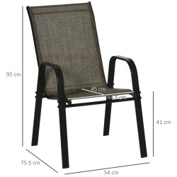 Set scaune de gradina Outsunny 84B-925V01 (Brown) Thumb