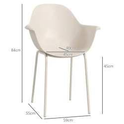 Комплект садовых стульев Outsunny 84G-233V00GY 4шт (Grey) Thumb